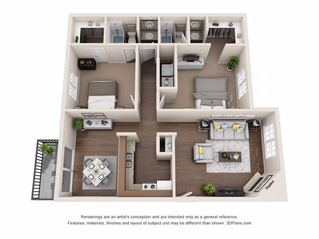 Unit 1222 635 floor plan